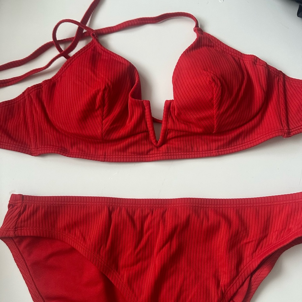 Red Women's Swimwear Set